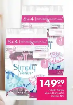 Save Gillette Simply Venus Disposable Razors offer