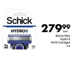 Save Schick Men Hydro 5 Refill Catridges offer