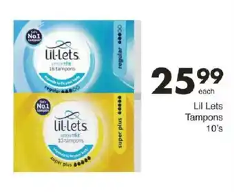 Save Lil Lets Tampons offer