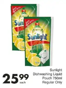 Save Sunlight Dishwashing Liquid Pouch offer