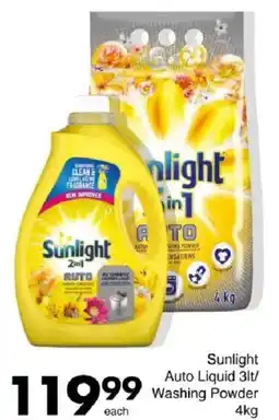 Save Sunlight Auto Liquid/ Washing Powder offer