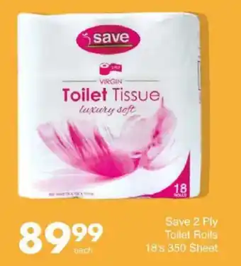 Save Save 2 Ply Toilet Rolls offer