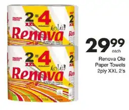 Save Renova Ole Paper Towels 2ply XXL offer
