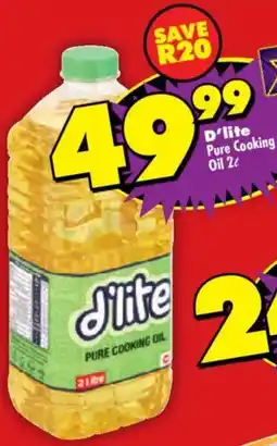 Shoprite D'lite Pure Cooking Oil offer