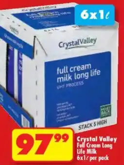 Shoprite Crystal Valley Full Cream Long Life Milk offer