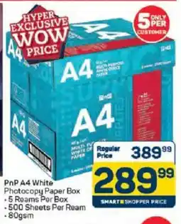 Pick n Pay Hypermarket PnP A4 White Photocopy Paper Box offer