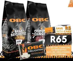 OBC Meat & Chicken Obc charcoal or briquettes & obc firelighters offer