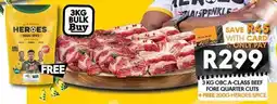 OBC Meat & Chicken Obc A-class beef fore quarter cuts offer