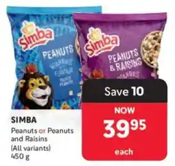 Makro Simba Peanuts or Peanuts and Raisins offer