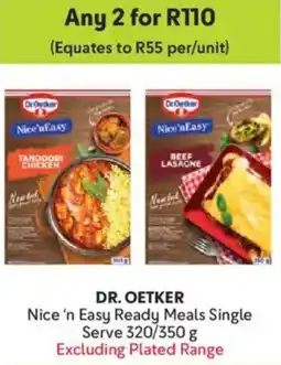 Makro Dr. Oetker Nice 'n Easy Ready Meals Single Serve offer