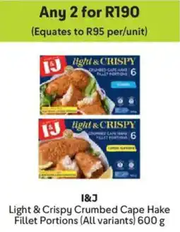 Makro I&J Light & Crispy Crumbed Cape Hake Fillet Portions offer