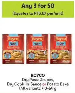 Makro Royco Dry Pasta Sauces, Dry Cook-in-Sauce or Potato Bake offer