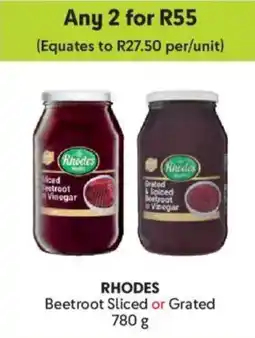 Makro Rhodes Beetroot Sliced or Grated offer