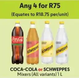 Makro Coca-Cola or Schweppes Mixers offer
