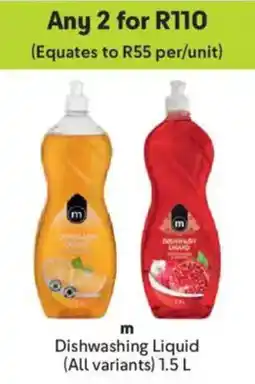 Makro m Dishwashing Liquid offer