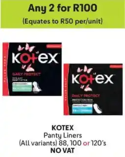 Makro Kotex Panty Liners offer