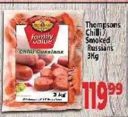 Supa Store Thompsons Chilli Smoked Russians offer
