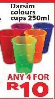 Supa Store Darsim colours cups 250ml offer