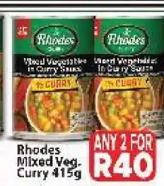 Supa Store Rhodes Mixed Veg. Curry 415g offer
