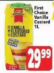 Supa Store First Choice Vanilla Custard 1L offer