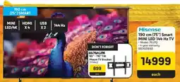 Makro Hisense 190 cm 75" Smart Mini LED 144 Hz TV offer