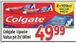 Supa Store Colgate t/paste Value pk 2x100ml offer