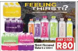 Supa Store Thirsti Flavoured Water 6 x 500ml offer