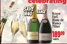 Supa Store Krone Excl. Blanc de Blancs 750ml offer