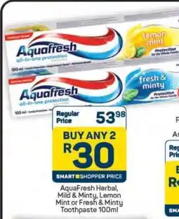 Pick n Pay Hypermarket AQUAFRESH TOOTHPASTE offer