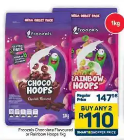 Pick n Pay Hypermarket Froozels Chocolate Flavoured or Rainbow Hoops 1kg offer