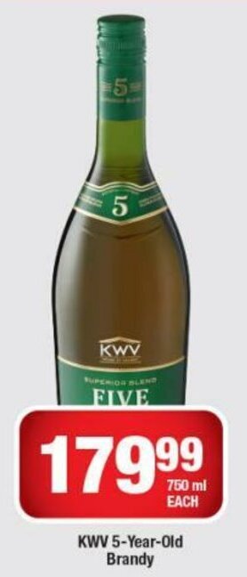 OK Liquor KWV 5-Year-Old Brandy 750ml offer