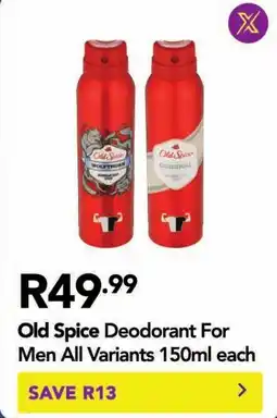 Shoprite Old Spice Deodorant For Men All Variants offer