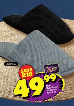 Shoprite Men's Mule Slippers All Variants offer