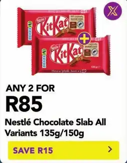 Shoprite Nestlé Chocolate Slab All Variants offer