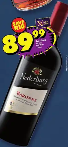 Shoprite Nederburg Baronne Red Wine offer