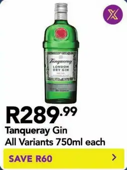 Shoprite Tanqueray Gin All Variants offer