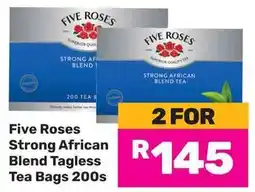 Game Five Roses Strong African Blend Tagless Tea Bags offer