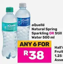 Game aQuellé Natural Spring Sparkling OR Still Water offer