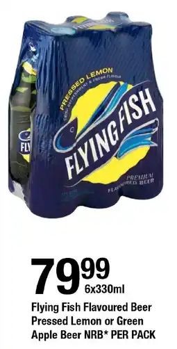 OK Liquor Flying Fish Flavoured Beer Pressed Lemon or Green Apple Beer NRB offer