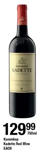 OK Liquor Kanonkop Kadette Red Wine offer