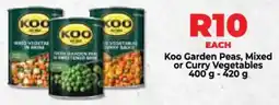 Food Lover's Market Koo Garden Peas, Mixed or Curry Vegetables 400 g - 420 gKoo Garden Peas, Mixed or Curry Vegetables offer