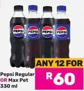 Game Pepsi (Regular Or Max) Pet-For Any 12 x 330ml offer
