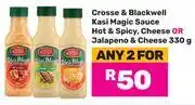 Game Crosse & Blackwell Kasi Magic Sauce Hot & Spicy, Cheese Or Jalapeno & Cheese 330g-For Any 2 offer