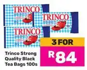 Game Trinco Strong Quality Black Tea Bags-For 3 x 100's Pack offer