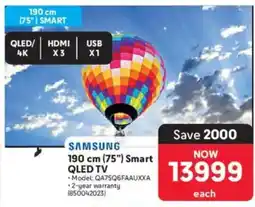Makro Samsung 190 cm 75" Smart QLED TV offer