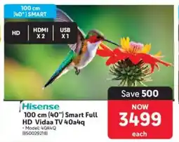 Makro Hisense 100 cm 40" Smart Full HD Vidaa TV 40a4q offer
