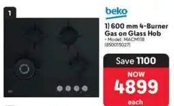 Makro Beko 4-Burner Gas on Glass Hob offer