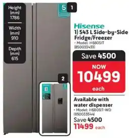 Makro Hisense Side-by-Side Fridge/ Freezer offer