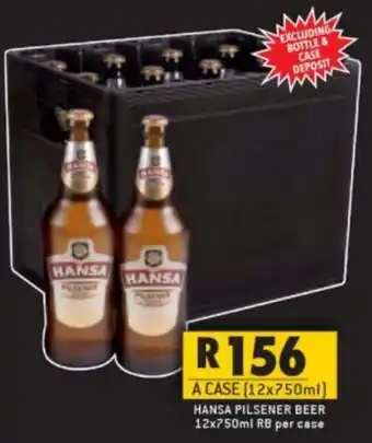 Shoprite Liquor Hansa Plisener Beer 12x750ml offer