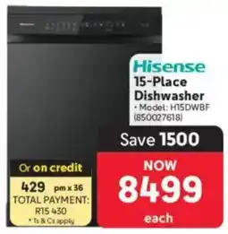 Makro Hisense 15-Place Dishwasher offer